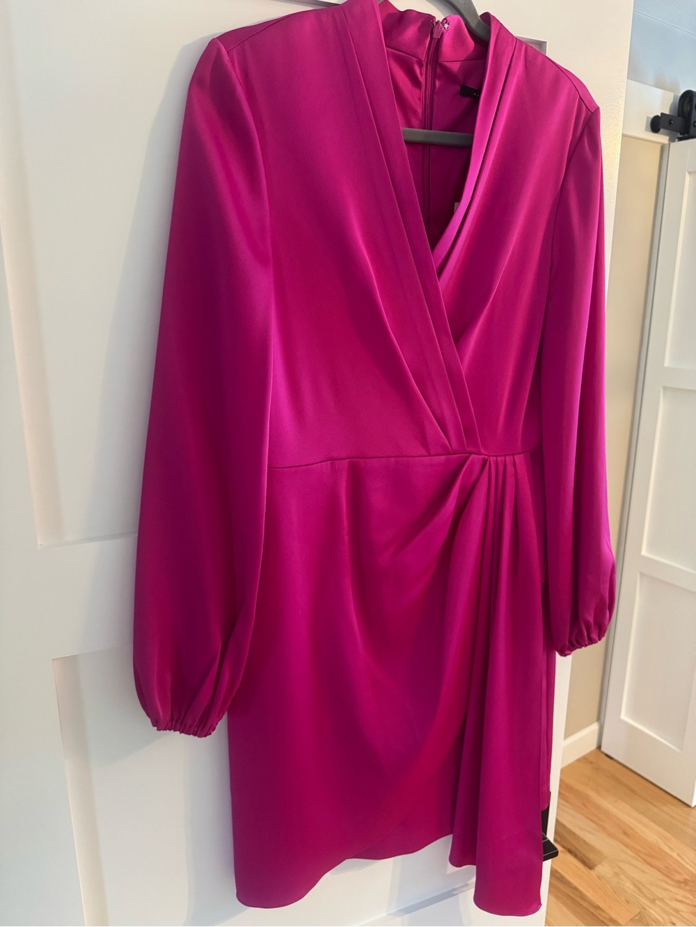 Alex Marie Fuchsia Wrap-Style Dress